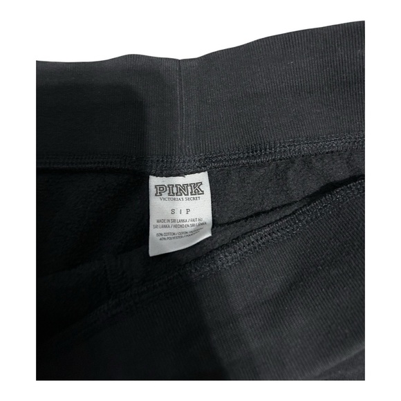 PINK Victoria's Secret Black Joggers with Pink Lettering - Picture 3 of 3